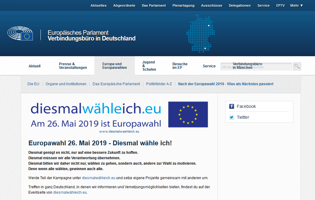 eu parlament wahlkampagne diesmal waehle ich