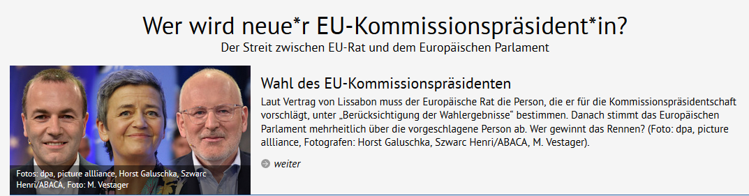 Das wären die Kandidaten für die Wahl des Chefs der EU Kommission gewesen